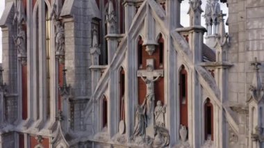 Closeup Roman Catholic Church with Jesus Christ. Saint Nicholas church in Kiev Ukraine.