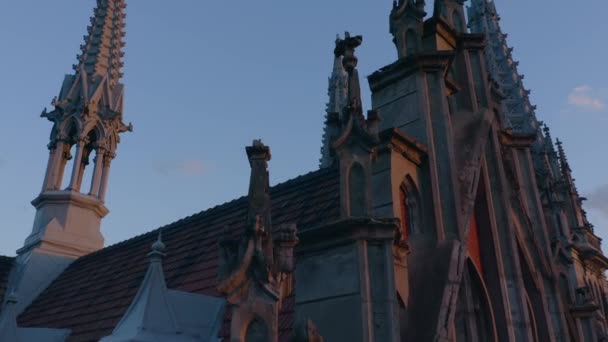 Decorative Church Roof Roman Catholic Church Nicholas Kiev National House — Stok video