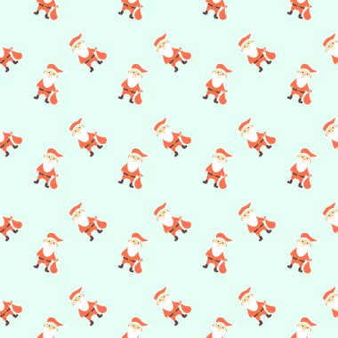 Kusursuz bir Yeni Yıl ve Noel şablonu. Kırmızı Noel Baba arka planda.