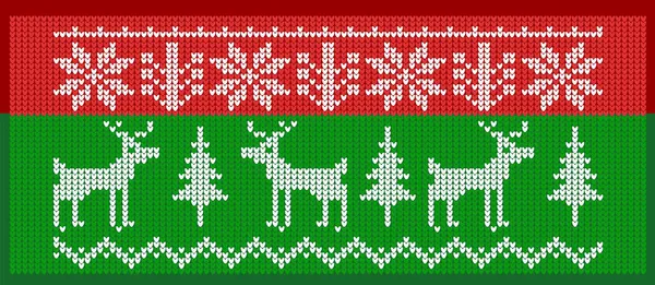 Klassisches Muster Für Hässlichen Weihnachtspullover Mit Hirsch Und Kiefer — Stockfoto