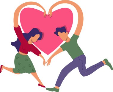 Sevgililer Günü tebrik kartı atan komik elli çift.