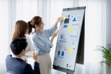 Marketing team meetings for startup companies, brainstorming meetings for implementation planning, management by new generations, marketing planning for startup companies. Opening a startup company.