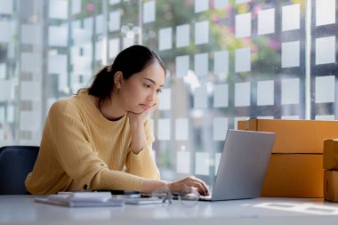 Çevrimiçi mağaza sahipleri, satışların azaltılması, satışların artırılması, promosyonlar yapılması, iş planlaması gibi daha düşük gelirlere yol açtıktan sonra vurgulanıyor. Çevrimiçi satış ve online alışveriş kavramları.