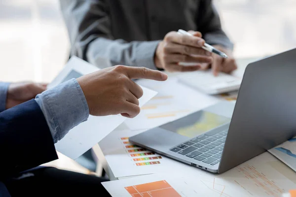 Company Meeting Room Has Businessmen Finance Managers Meeting Together Finance — Foto de Stock