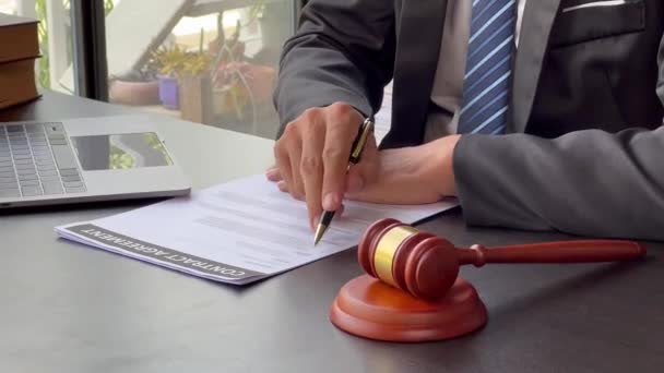 Lawyer Concepts Testify Clients Provide Counseling Cases Provide Legal Relief — Wideo stockowe