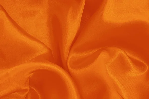 Textura Tela Naranja Fondo Detalle Seda Patrón Lino — Foto de Stock