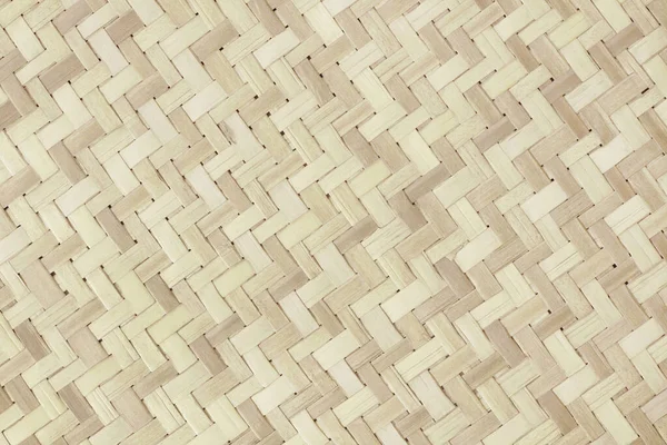 旧竹织纹理背景 梭织藤垫的老式图案 — 图库照片