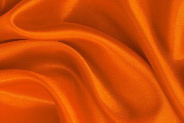 Turuncu kumaş dokusu arkaplanı, ipeğin veya keten deseninin ayrıntıları.