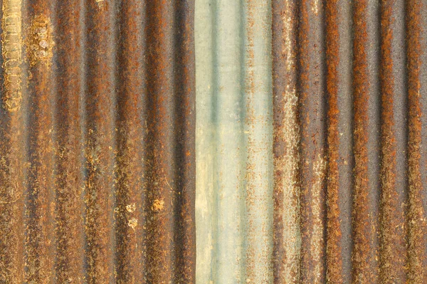 Textura Parede Cerca Vintage Zinco Antigo Para Fundo Padrão Enferrujado — Fotografia de Stock