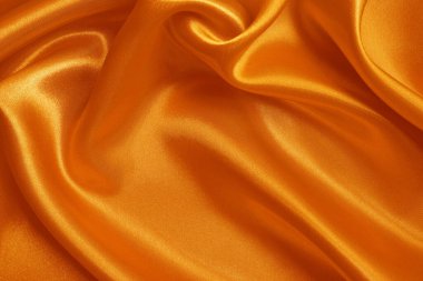 Turuncu kumaş dokusu arkaplanı, ipeğin veya keten deseninin ayrıntıları.