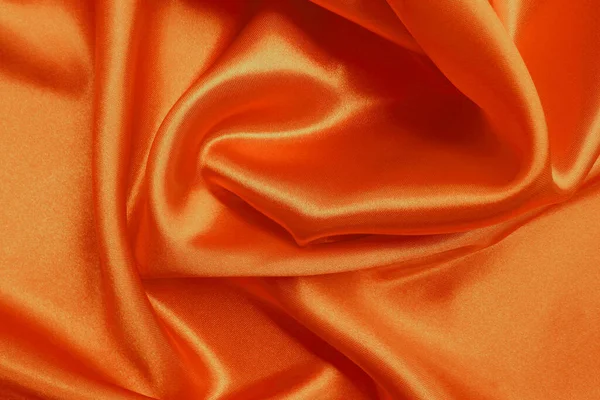 Latar Belakang Tekstur Kain Oranye Detail Pola Sutra Atau Linen — Stok Foto