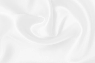 Beyaz kumaş dokusu arkaplanı, ipeğin veya keten deseninin ayrıntıları.