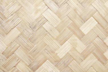 Eski bambu dokuma dokusu arka plan, eski usul örülü rattan mat deseni.