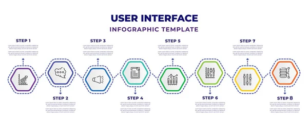 Шаблон Інфографічного Дизайну Інтерфейсу Користувача Простим Інтерфейсом Діаграми Бульбашка Мовлення — стоковий вектор