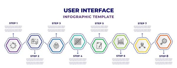 User Interface Infographic Design Template Binary Code Loading Rectangular Certificate — 图库矢量图片