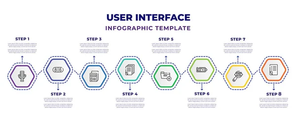 User Interface Infographic Design Template Record Voice Button Slide Unlock —  Vetores de Stock