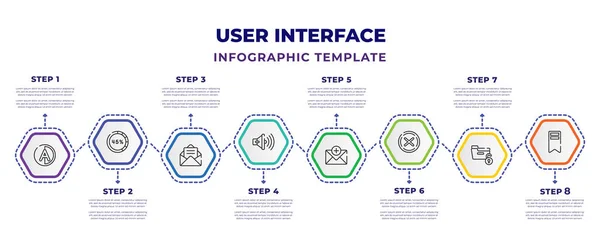 User Interface Infographic Design Template White Balance Loading Progress Open — 图库矢量图片