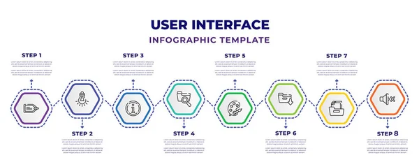User Interface Infographic Design Template Shopping Label Tungsten Information Button — 图库矢量图片