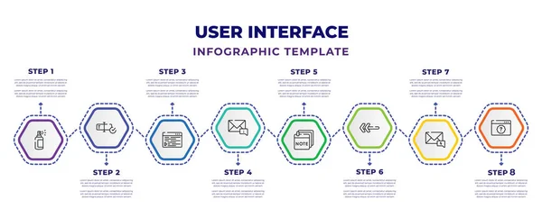 User Interface Infographic Design Template Spray Paint Text Selective Unread — Image vectorielle