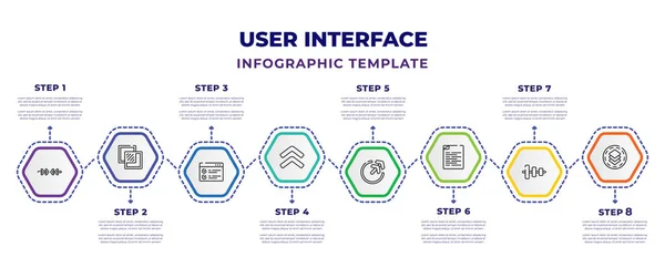 User Interface Infographic Design Template Opposition Intersect Elections Chevron External — 图库矢量图片