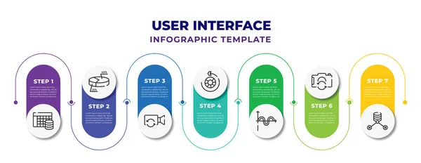 User Interface Infographic Design Template Table Data Percentage Chart Switch — 스톡 벡터