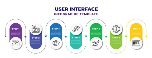 User Interface Infographic Design Template Image Shadow Interface Eighties Crying — 图库矢量图片