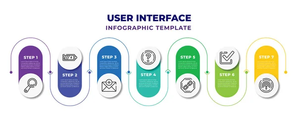 User Interface Infographic Design Template Glass Material Battery Medium Charge — Stok Vektör