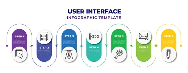 User Interface Infographic Design Template Check Box Cursor News Report — Stok Vektör