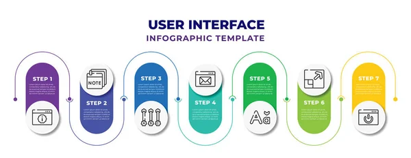 User Interface Infographic Design Template Information Button Note Blog Abc — Stockový vektor