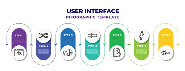 User Interface Infographic Design Template Direct Selection Crossed Arrows Sound — Stockový vektor