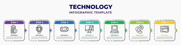Technology Infographic Design Template Battery Charge Almost Full Big Microphone — Wektor stockowy