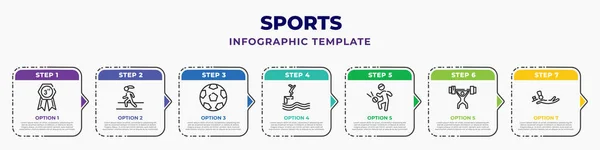 Sports Infographic Design Template Third Pedestrian Walking Football Ball Circular — 스톡 벡터