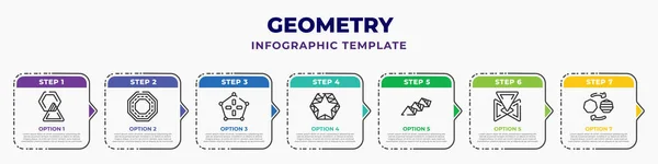 Geometry Infographic Design Template Synergy Polygon Constraint Star Hexagon Small — Stockvector