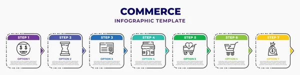 Commerce Infographic Design Template Rich Smile Hourglass Countdown Certification File — Stock Vector