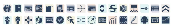 Filled User Interface Icons Set Glyph Icons Italics Disconnect New — стоковый вектор
