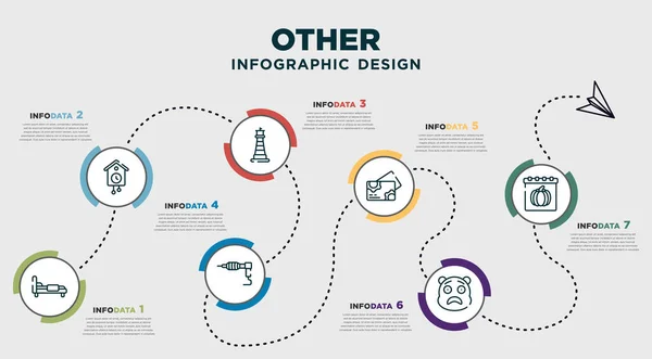 Infographic Template Design Other Icons Timeline Concept Options Steps Included — Stok Vektör