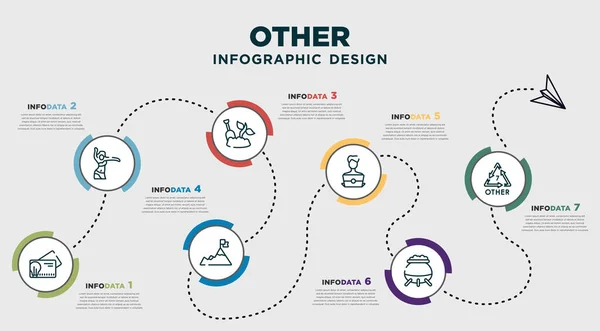 Infographic Template Design Other Icons Timeline Concept Options Steps Included — Stockvektor