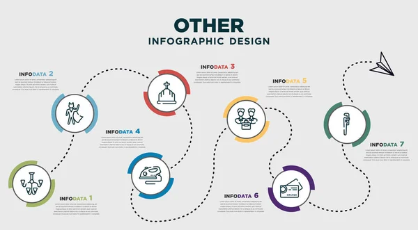 Infographic Template Design Other Icons Timeline Concept Options Steps Included — Stockvektor