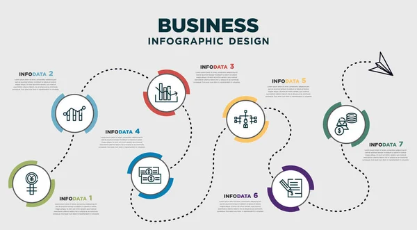 Infographic Template Design Business Icons Timeline Concept Options Steps Included — Stockvektor