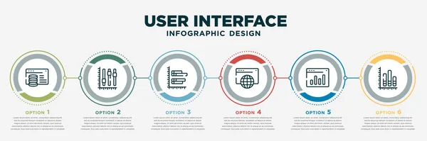Infographic Template Design User Interface Icons User Interface Concept Options — Vector de stock