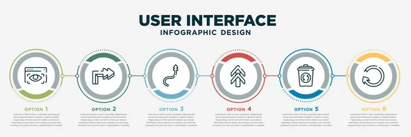 Infographic Template Design User Interface Icons User Interface Concept Options — Vector de stock
