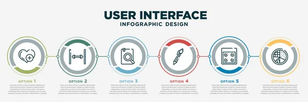 Infographic Template Design User Interface Icons User Interface Concept Options — Vector de stock