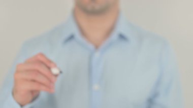 Son şansın, şeffaf ekranda yazma