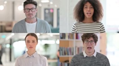 Farklı Irklar Kolajı Bağıran, Bağıran İnsanlar 