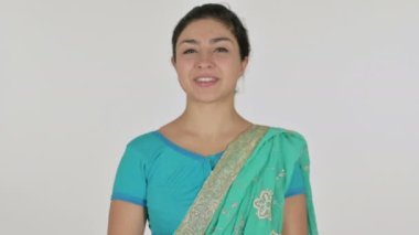 Kızılderili Namaste İşaretini Gösteriyor, Eller, Beyaz Arkaplan