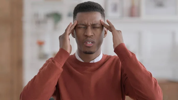 Portrait of African Businessman having Headache — Stock Photo, Image