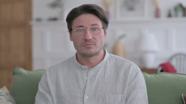 Portrait of Young Man Feeling Shocked — Stock Video