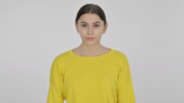 Beyaz Arkaplanda Ciddi İspanyol Kadın