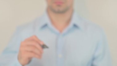 Data, Hand Writing on Transparent Screen