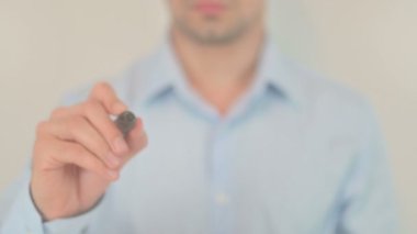 Digital Art, Hand Writing on Transparent Screen